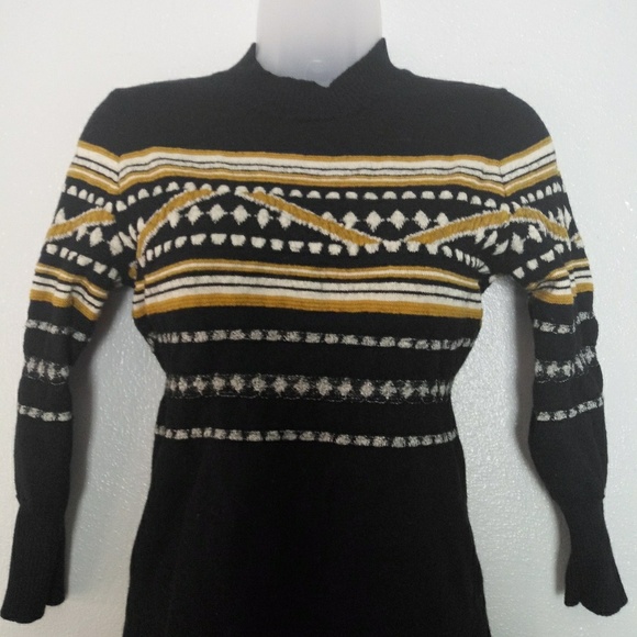 FREE PEOPLE Wool 3/4 Sleeve Mini Sweater Dress - Picture 2 of 6